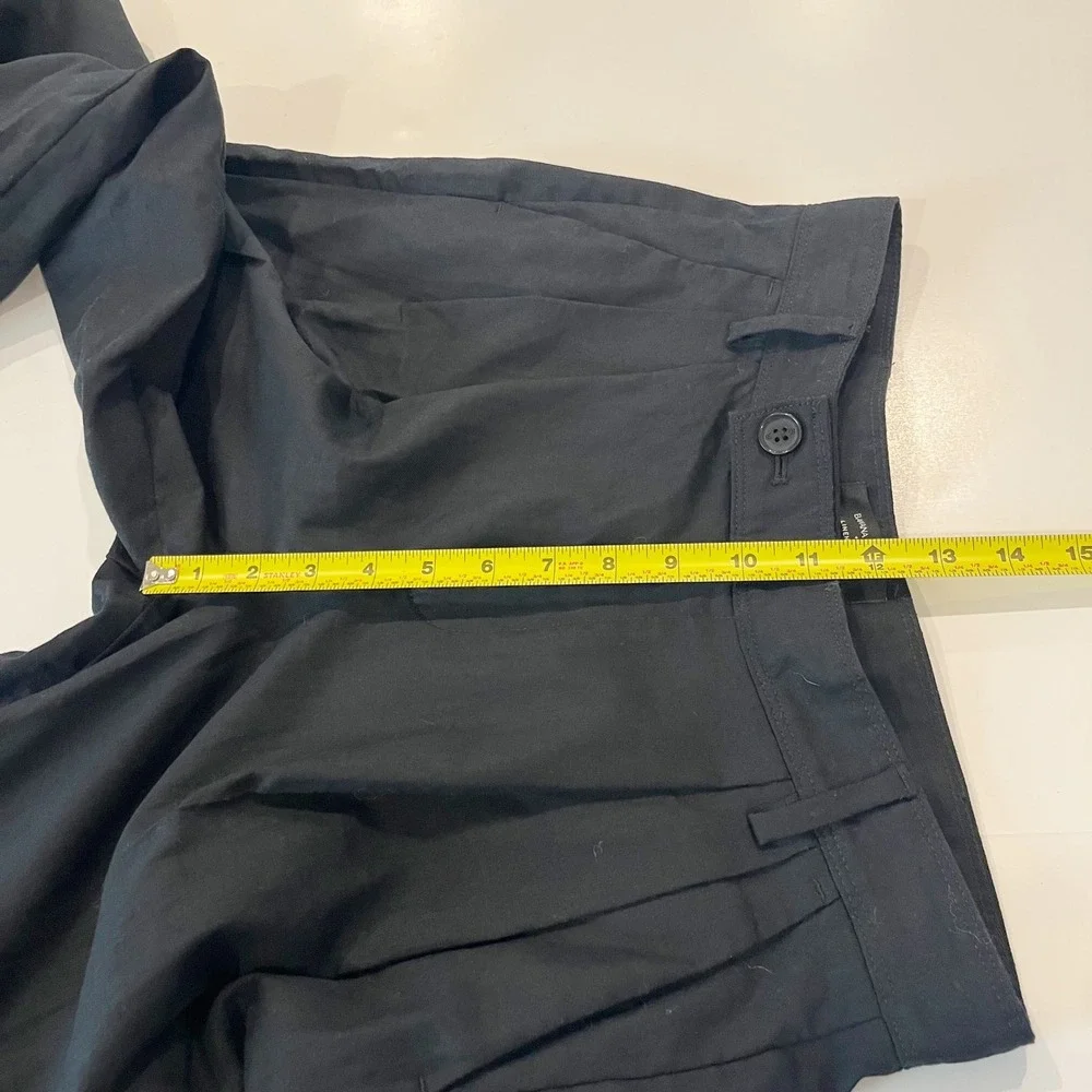 NEW Banana Republic Womens Black Linen Pleated Wide Leg Pants Coastal Career 6P